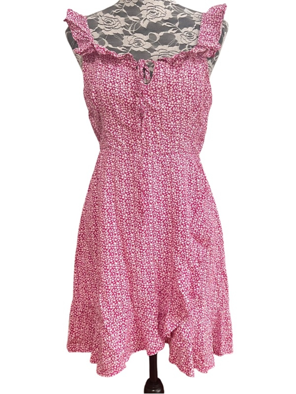 Lush Pink Floral Midi Sundress